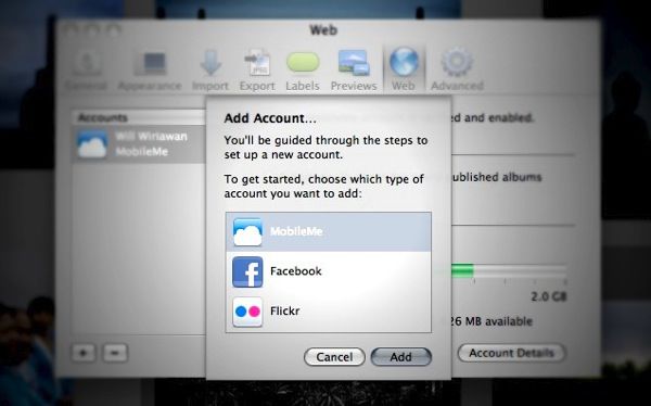 Aperture 3.1 Adds Flickr & Facebook Integration